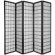 Oriental Furniture Window Pane Room Divider in Black