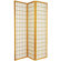 Oriental Furniture Double Sided Window Pane Room Divider in Honey