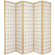 Oriental Furniture Double Sided Window Pane Room Divider in Natural