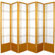 Oriental Furniture 78" Double Cross Design Room Divider in Honey
