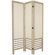 Oriental Furniture Open Lattice Fabric Room Divider in Burnt White