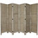 Oriental Furniture 6 Feet Tall Bamboo Matchstick Woven Room Divider in Burnt Grey