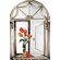 Stupell Industries Faux Window Mirror Screen with Tulips and Tassel