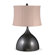Lighting Enterprises Table Lamp with Textured Mocha Linen Sewn Shade in Oil Rubbed Bronze