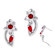 CZ Collections Stem Flower Gemstone Diamond (.925) Sterling Silver Earrings