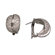 CZ Collections Double Clip Rhodium Plated (.925) Sterling Silver Earrings