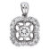 CZ Collections Prong Pave-Set Round Diamond Platinum Pendant