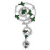 CZ Collections Emerald Floral Pendant