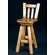 Northwoods Billiards Swivel Log Bar Stool