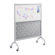 Safco Products Company Rumba Screen Magnetic Whiteboard with Perforated Steel Panel in Gray
