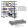Safco Products Company Industrial Wire Extra Shelves (36" x 24" Shelves)