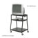 Safco Products Company Three-Shelf Wide Base AV Cart in Black