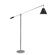 Sonneman Unoluci One Light Floor Lamp with Black Steel Shade in Polished Chrome