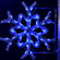 Holiday Lighting Specialists 36" Pole Decoration Garland Snowflake in Blue