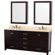 Wyndham Collection Abingdon 72" Double Bathroom Vanity Set