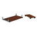Bestar Keyboard Shelf and CPU Platform in Tuscany Brown