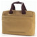 Clava Leather Canvas and Leather Briefcase in Khaki