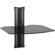 Pinpoint Mounts Audio Video Component Shelf with Single Glass Shelf in Black