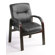 Boss Office Products Leather Guest Chair with Hardwood Arms