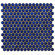 EliteTile Penny 12" x 12-1/4" Porcelain Mosaic in Blue Eye