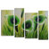My Art Outlet Hand Painted "Green Memory Roots" 4-Piece Canvas Art Set