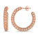Amour Round Cut Cubic Zirconia Hoop Earring