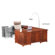 Absolute Office Cambridge L-Shaped Executive Desk with Return