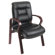 Office Star Products Deluxe Leather Visitors Chair with Top Grain