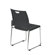 Office Star Products Sled Base Stack Chair with Plastic Seat and Back, Black, 2 Pack