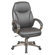 Office Star Products Back Leather Deluxe Faux Office Chair with Coated Frame and Padded Arms