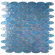 Diamond Tech Tiles Vista 2" x 3/4" Oval Mosaic in Fountain Blue