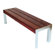 Modern Outdoor Etra Large Wood and Metal Picnic Bench
