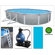 Swim Time Martinique 24' Oval Above Ground Pool Package in Touring Gray