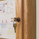 Marsh Double Pedestal Enclosed Bulletin Boards - Oak Frame
