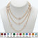 Palm Beach Jewelry Goldtone Princess Cut Birthstone Necklace