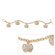 Palm Beach Jewelry Gold Plated Filigree Butterfly Charm Bracelet