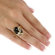 Palm Beach Jewelry Gold Plated Onyx/Crystal Ring
