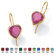 Palm Beach Jewelry Heart - Shaped Birthstone Earrings