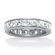 Palm Beach Jewelry Sterling Silver Round Princess Cubic Zirconia Eternity Band Ring