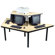 Paragon Furniture Economy 3 Station Multi-User Work Station