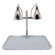 Buffet Enhancements Stainless Steel Dual Gooseneck Lamp Square Carving Station