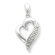 Jewelryweb Sterling Silver Diamond Heart Pendant