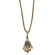 Jewelryweb Brass-tone Purple and Olive Crystal 15inch With Ext Necklace