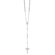 Jewelryweb Sterling Silver 4mm Plated Fancy Diamond-cut Rosary Necklace - 26 Inch