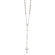 Jewelryweb Sterling Silver 4mm Plated Fancy Diamond-cut Rosary Necklace - 26 Inch
