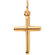 Jewelryweb 14k Yellow Gold Cross Pendant13x9mm