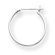 Jewelryweb 14k White Gold 1mm Hoop Earrings