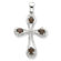 Jewelryweb Sterling Silver Diamond Cross Pendant