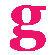 Avalisa Letter - Lower Case 'g' Stretched Wall Art