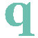 Avalisa Letter - Lower Case 'q' Stretched Wall Art